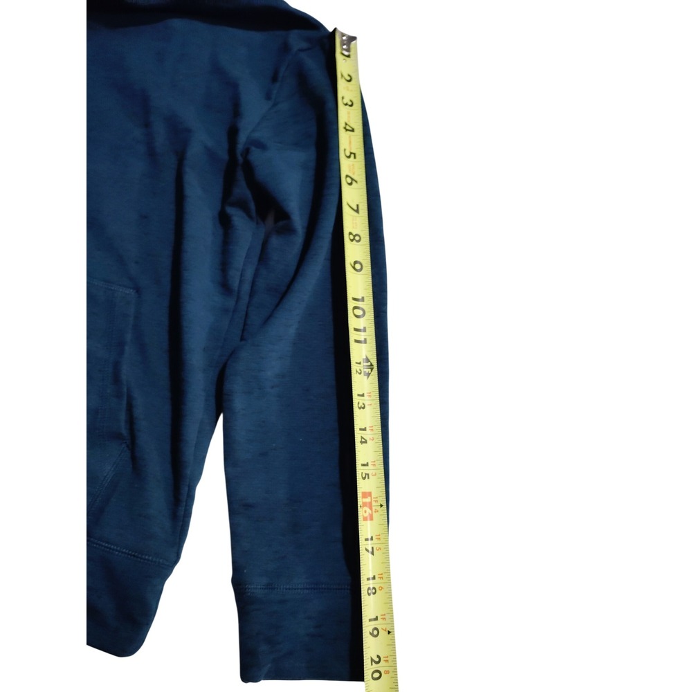 Rumi‎ Ryder Teal Heathered Pullover Hoodie Pocket Sweatshirt Size L 12-14 Kid - Picture 4 of 8